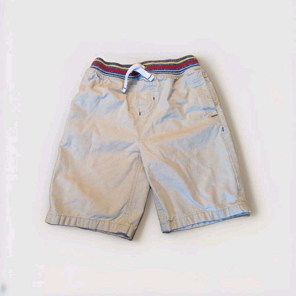 Boden Shorts Kids Boys 6 Tan Khaki Pockets Khaki Chino Casual Elastic